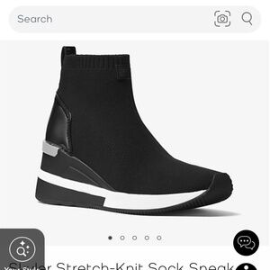 Michael Kors Skyler Stretch-Knit Sock Sneaker